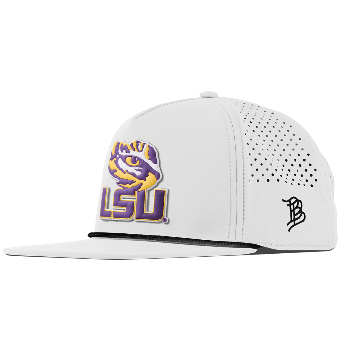 Louisiana State University "LSU Tiger Eye" Flat 5 Panel Rope White