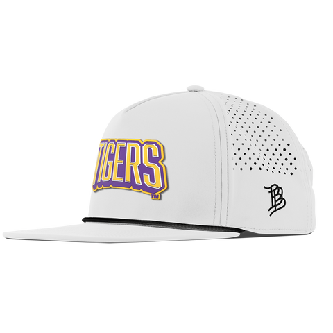 Louisiana State University "LSU Tigers Block" Flat 5 Panel Rope White