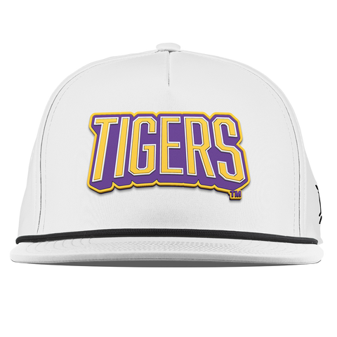 Louisiana State University "LSU Tigers Block" Flat 5 Panel Rope White