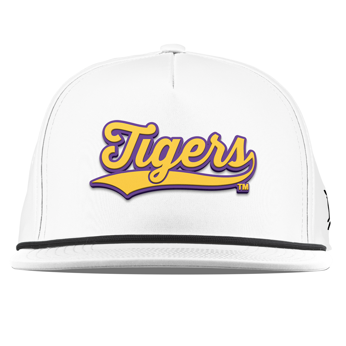 Louisiana State University "LSU Tigers Script" Flat 5 Panel Rope White
