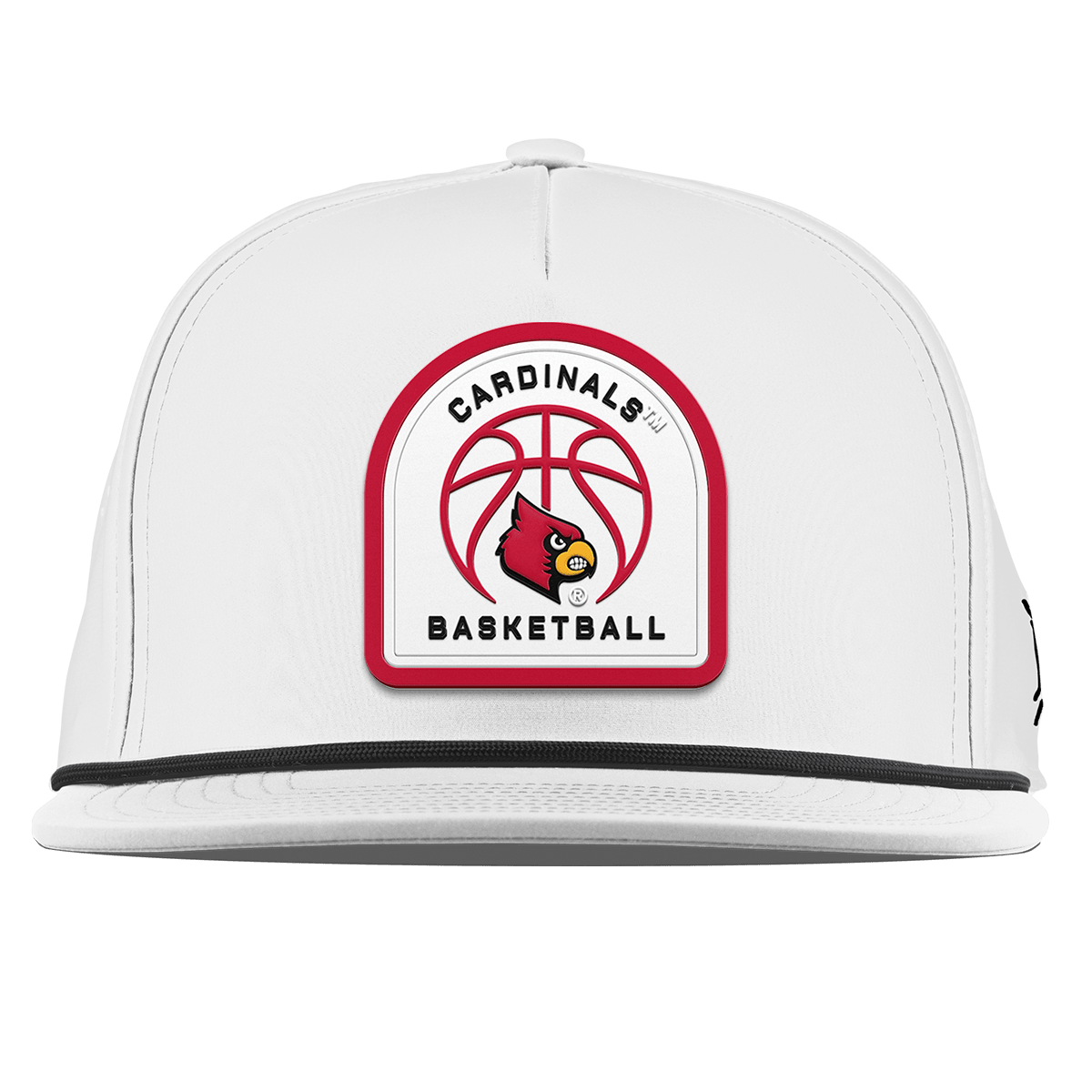 University of Louisville "Louisville Basketball" Flat 5 Panel Rope White