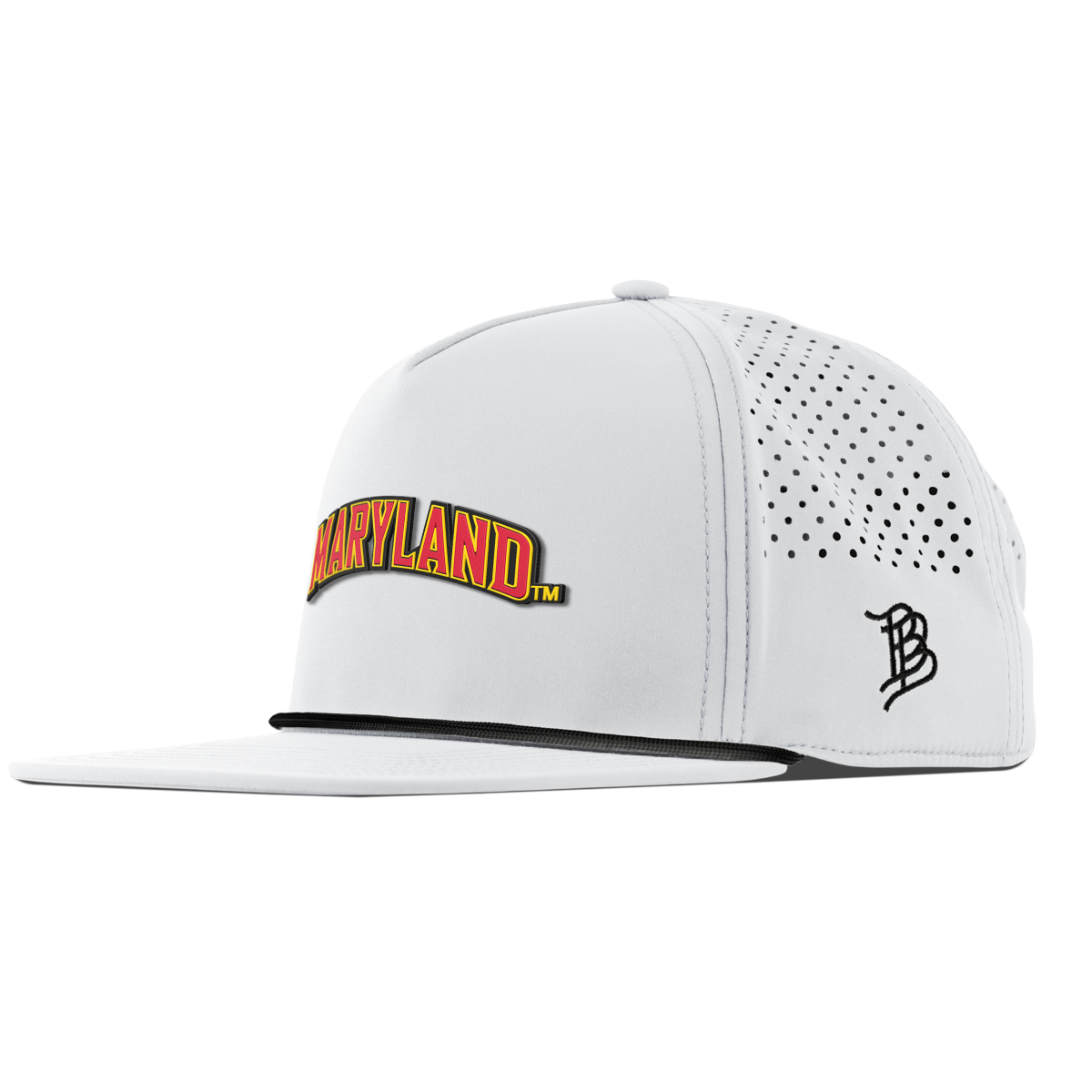 University of Maryland "Maryland Block" Flat 5 Panel Rope White