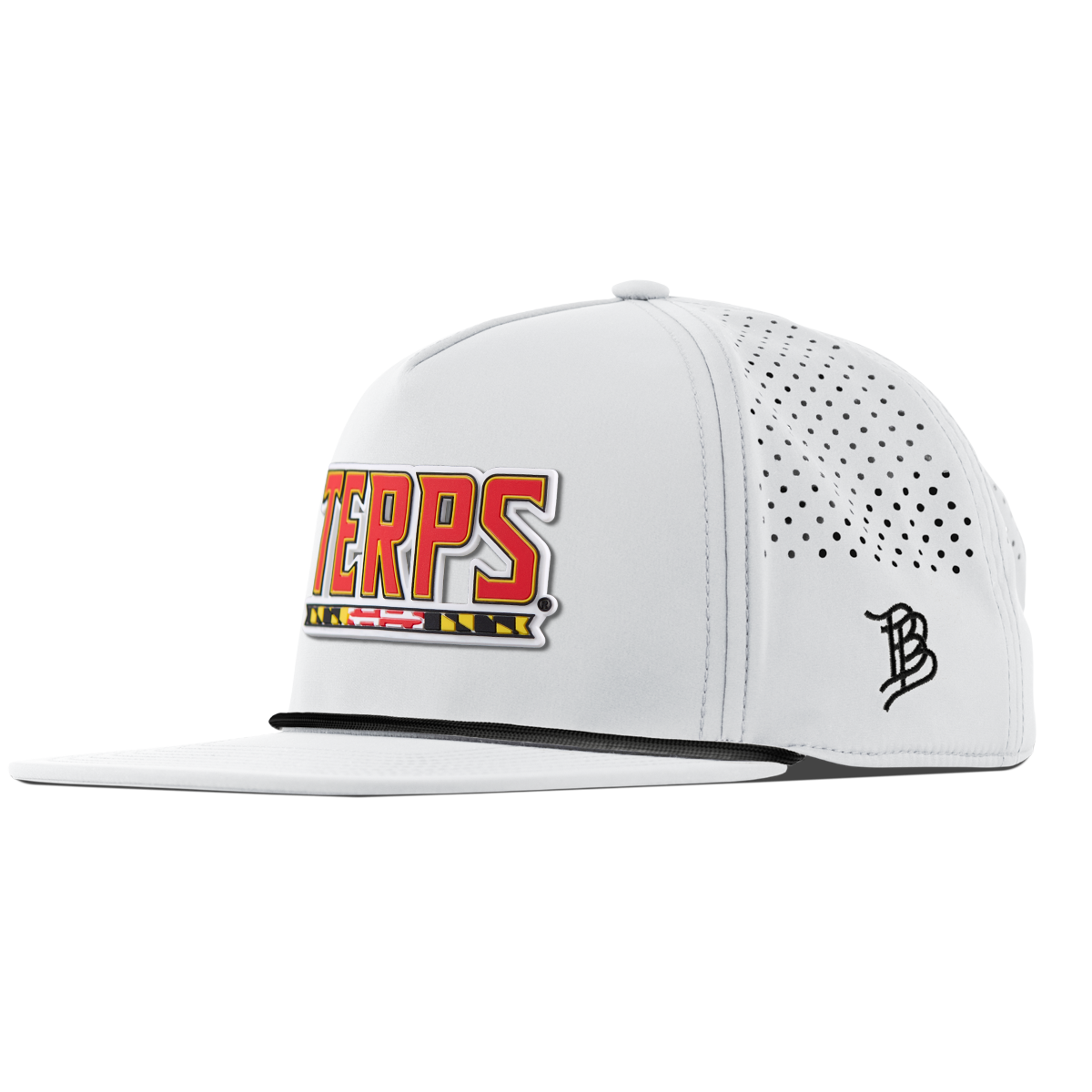 University of Maryland "Maryland Terps" Flat 5 Panel Rope White