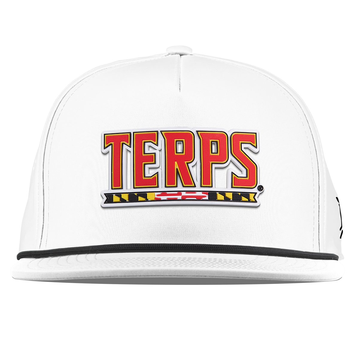 University of Maryland "Maryland Terps" Flat 5 Panel Rope White
