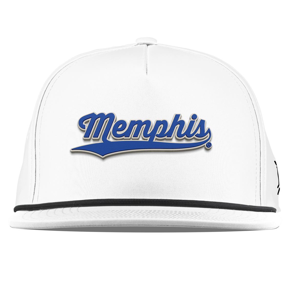 University of Memphis "Memphis Script" Flat 5 Panel Rope White