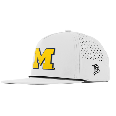 University of Michigan "Michigan Block" Flat 5 Panel Rope White