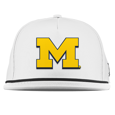University of Michigan "Michigan Block" Flat 5 Panel Rope White