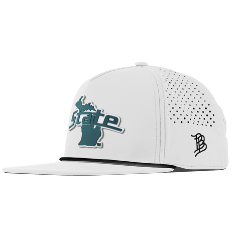 Michigan State University "Michigan State Outline" Flat 5 Panel Rope White