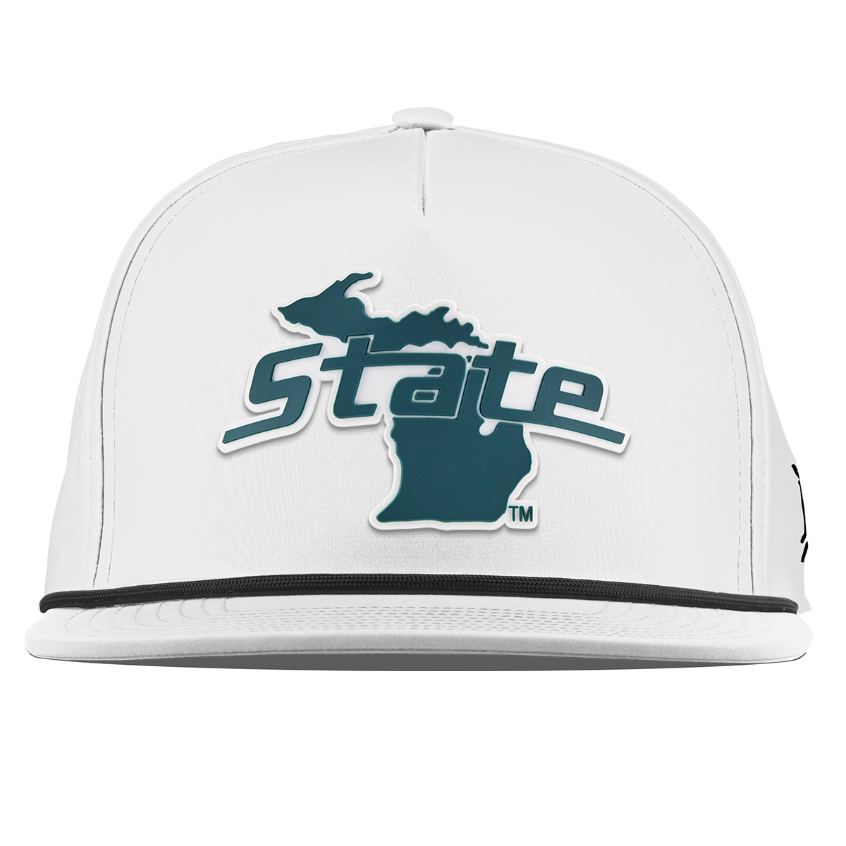 Michigan State University "Michigan State Outline" Flat 5 Panel Rope White