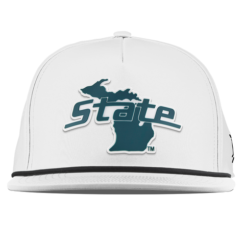 Michigan State University "Michigan State Outline" Flat 5 Panel Rope White