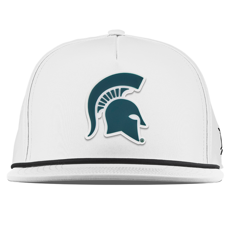 Michigan State University "Michigan State Spartan" Flat 5 Panel Rope White
