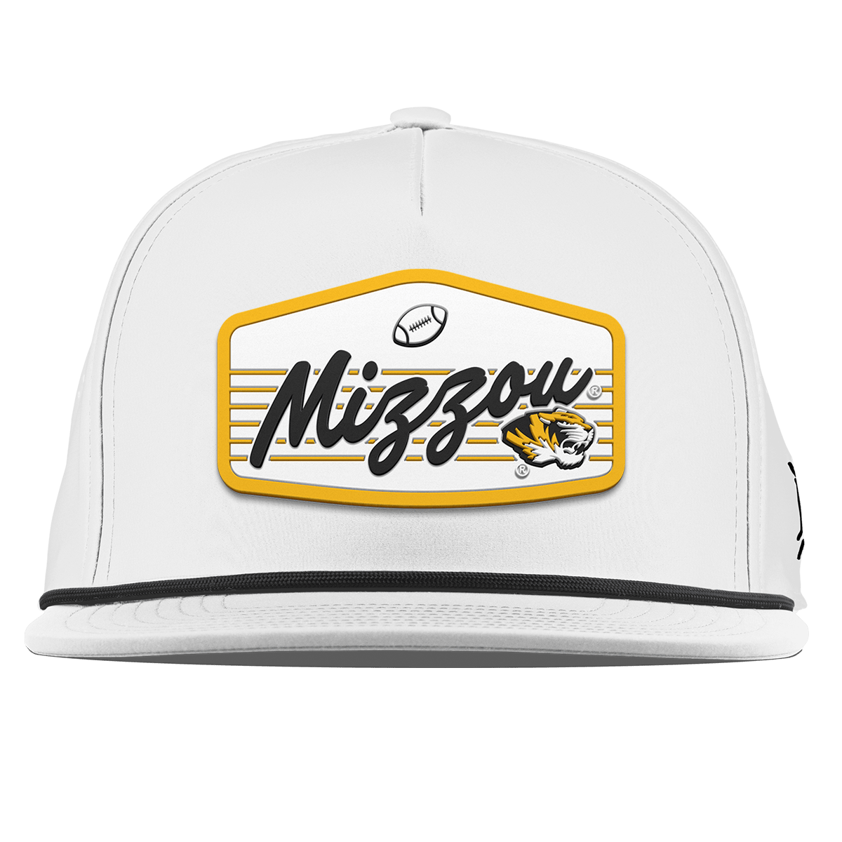 University of Missouri "Missouri Football Legacy" Flat 5 Panel Rope White