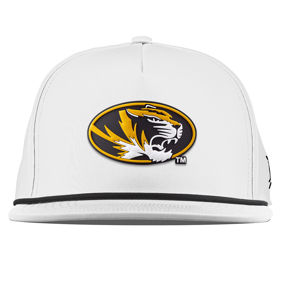 University of Missouri "Missouri Tigers Badge" Flat 5 Panel Rope White