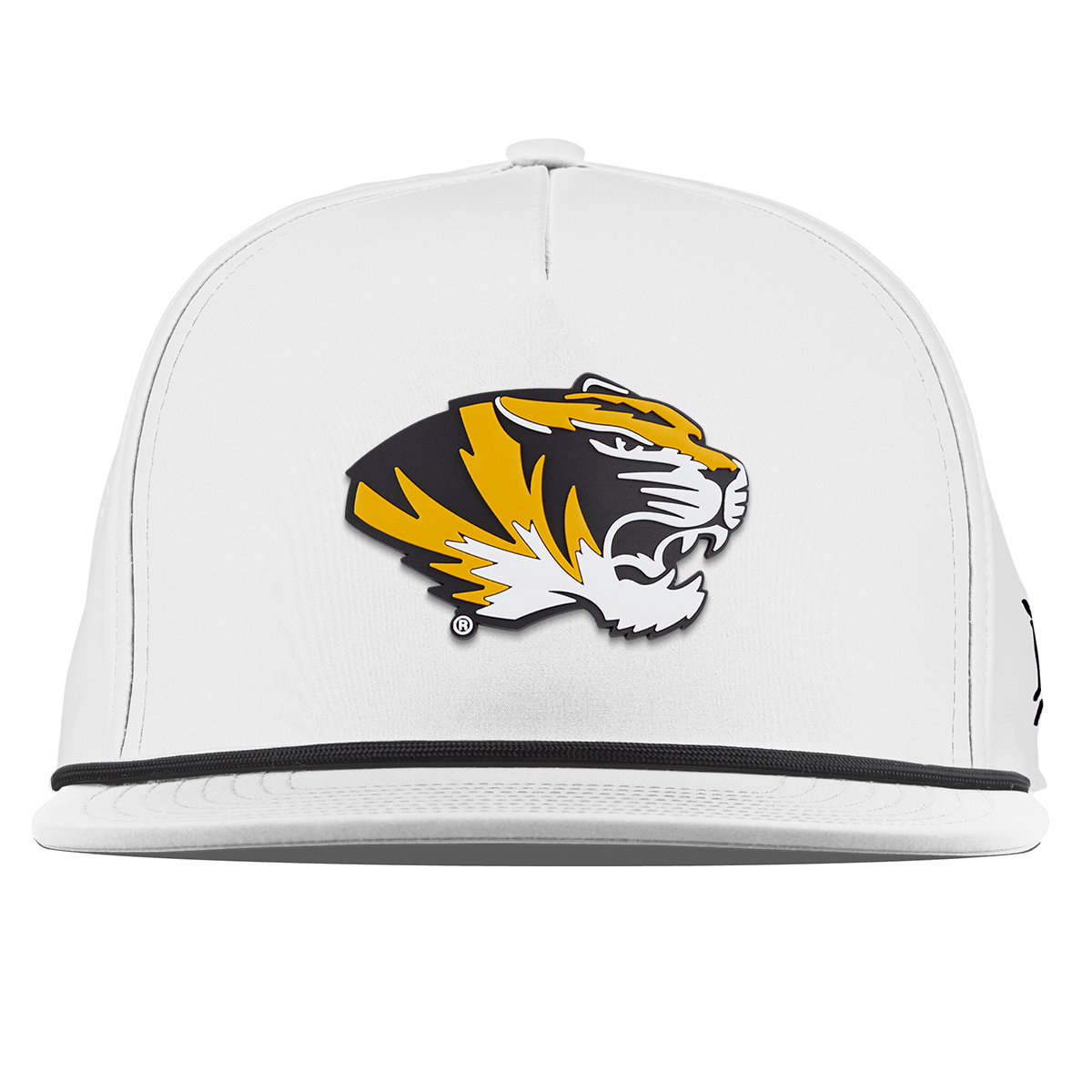 University of Missouri "Missouri Tigers Team Logo" Flat 5 Panel Rope White