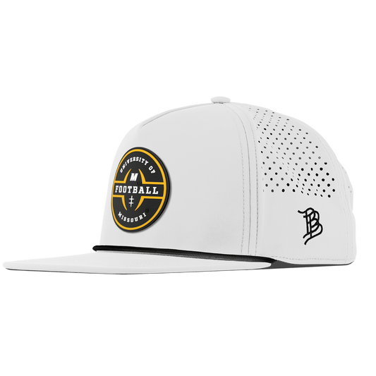 University of Missouri "Mizzou Football" Flat 5 Panel Rope White