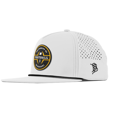 University of Missouri "Mizzou Football" Flat 5 Panel Rope White