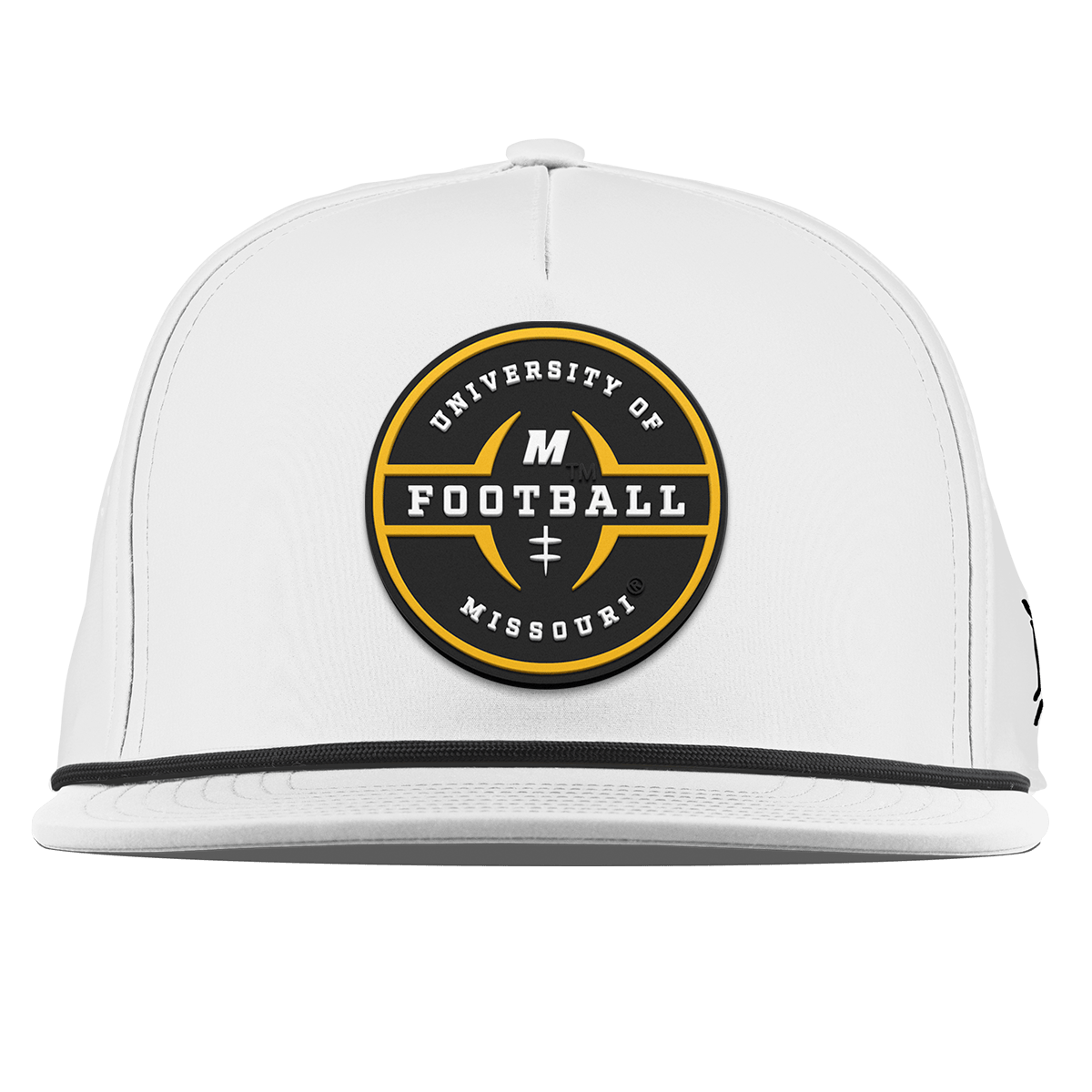 University of Missouri "Mizzou Football" Flat 5 Panel Rope White
