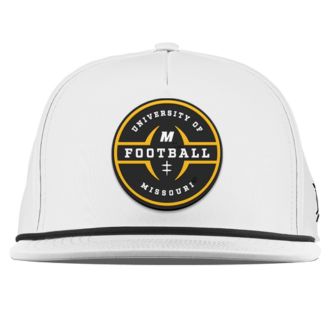 University of Missouri "Mizzou Football" Flat 5 Panel Rope White