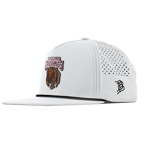 University of Montana "Montana Grizzlies Team Logo" Flat 5 Panel Rope White