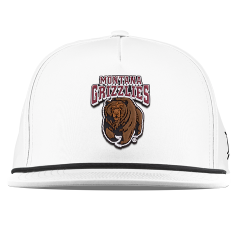 University of Montana "Montana Grizzlies Team Logo" Flat 5 Panel Rope White
