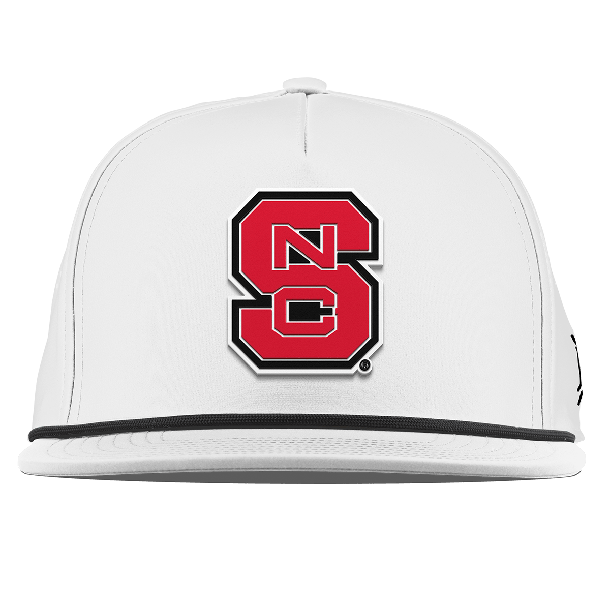 North Carolina State "NC State Block" Flat 5 Panel Rope White