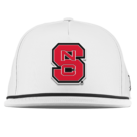 North Carolina State "NC State Block" Flat 5 Panel Rope White
