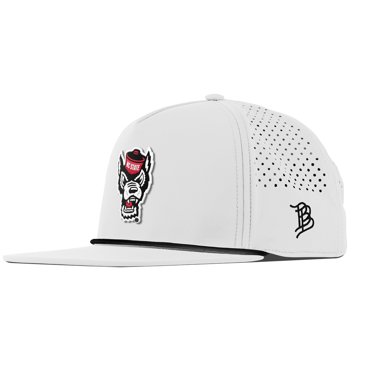 North Carolina State "NC State Team Logo" Flat 5 Panel Rope White