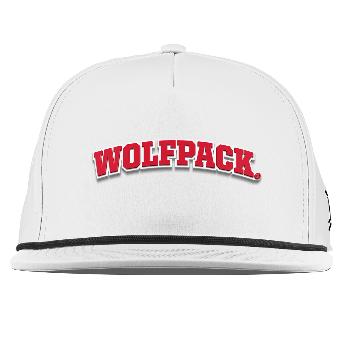 North Carolina State "NC State Wolfpack" Flat 5 Panel Rope White
