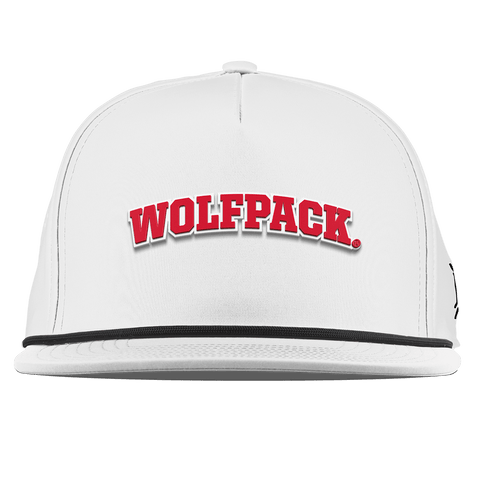 North Carolina State "NC State Wolfpack" Flat 5 Panel Rope White