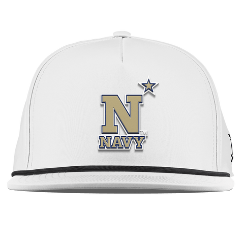 United States Naval Academy "Naval Academy Team Logo Gold" Flat 5 Panel Rope White