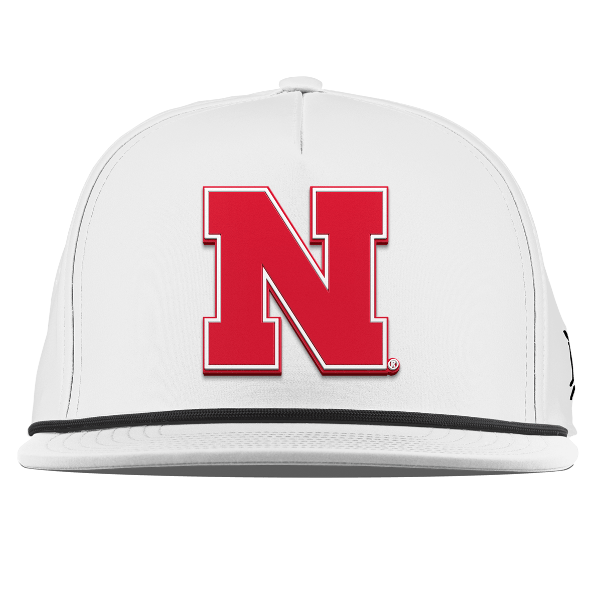 University of Nebraska "Nebraska Team Logo" Flat 5 Panel Rope White 