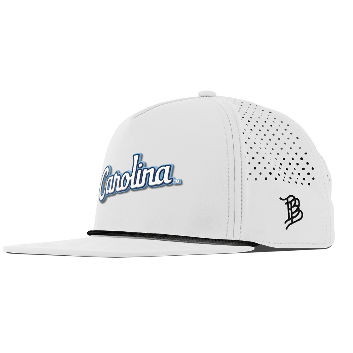 University of North Carolina "North Carolina Script" Flat 5 Panel Rope White