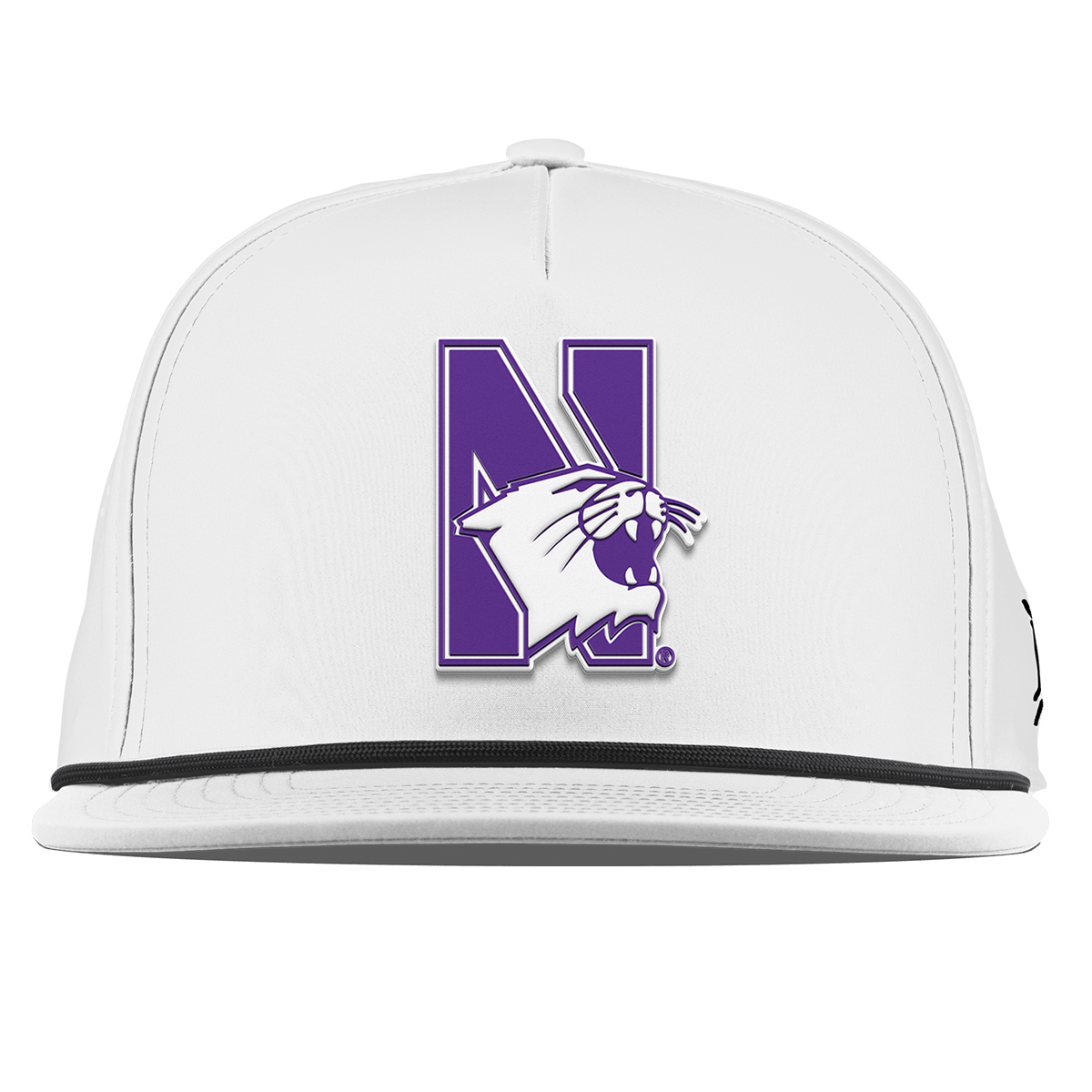 Northwestern University "Northwestern Block Logo" Flat 5 Panel Rope White
