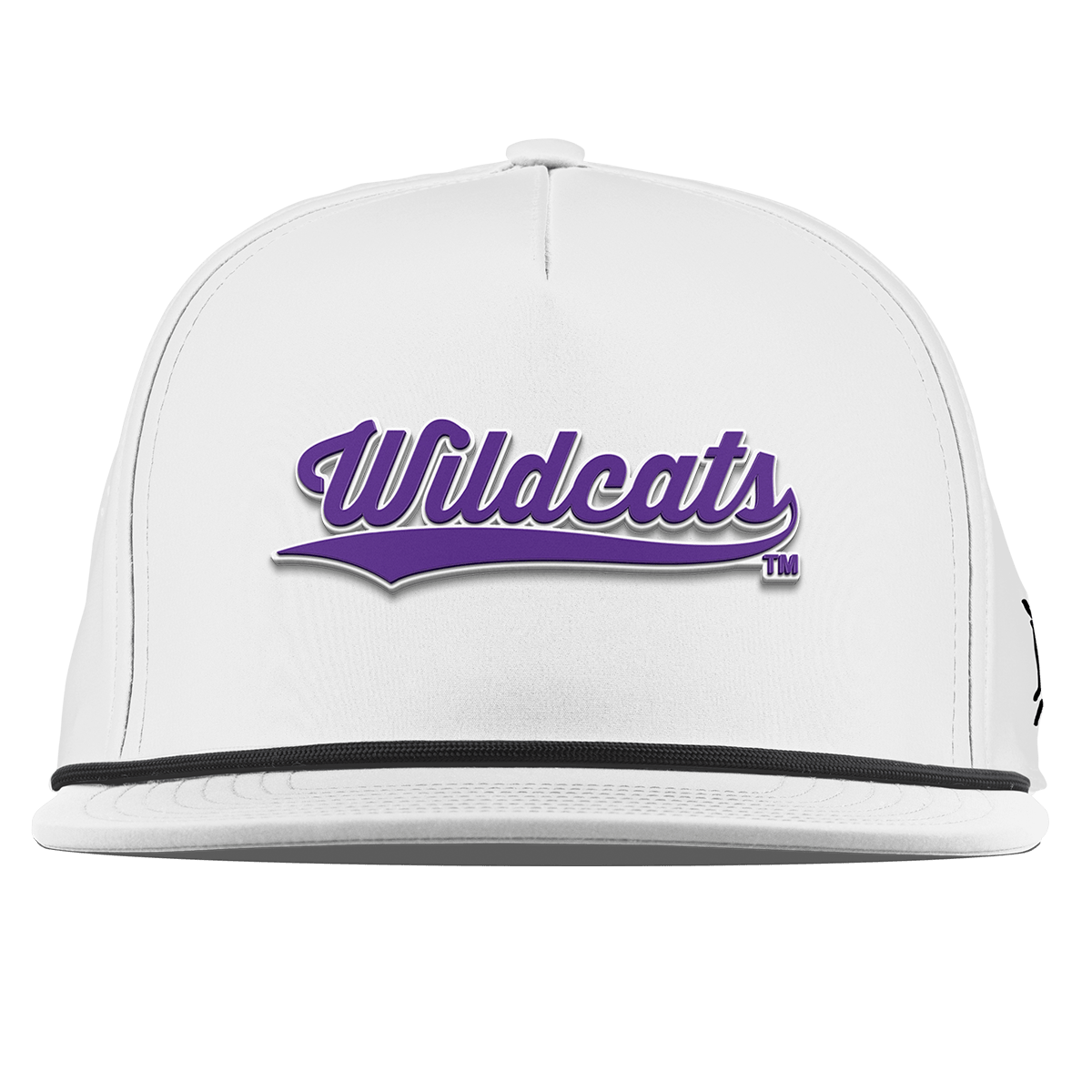 Northwestern University "Northwestern Wildcats Script" Flat 5 Panel Rope White