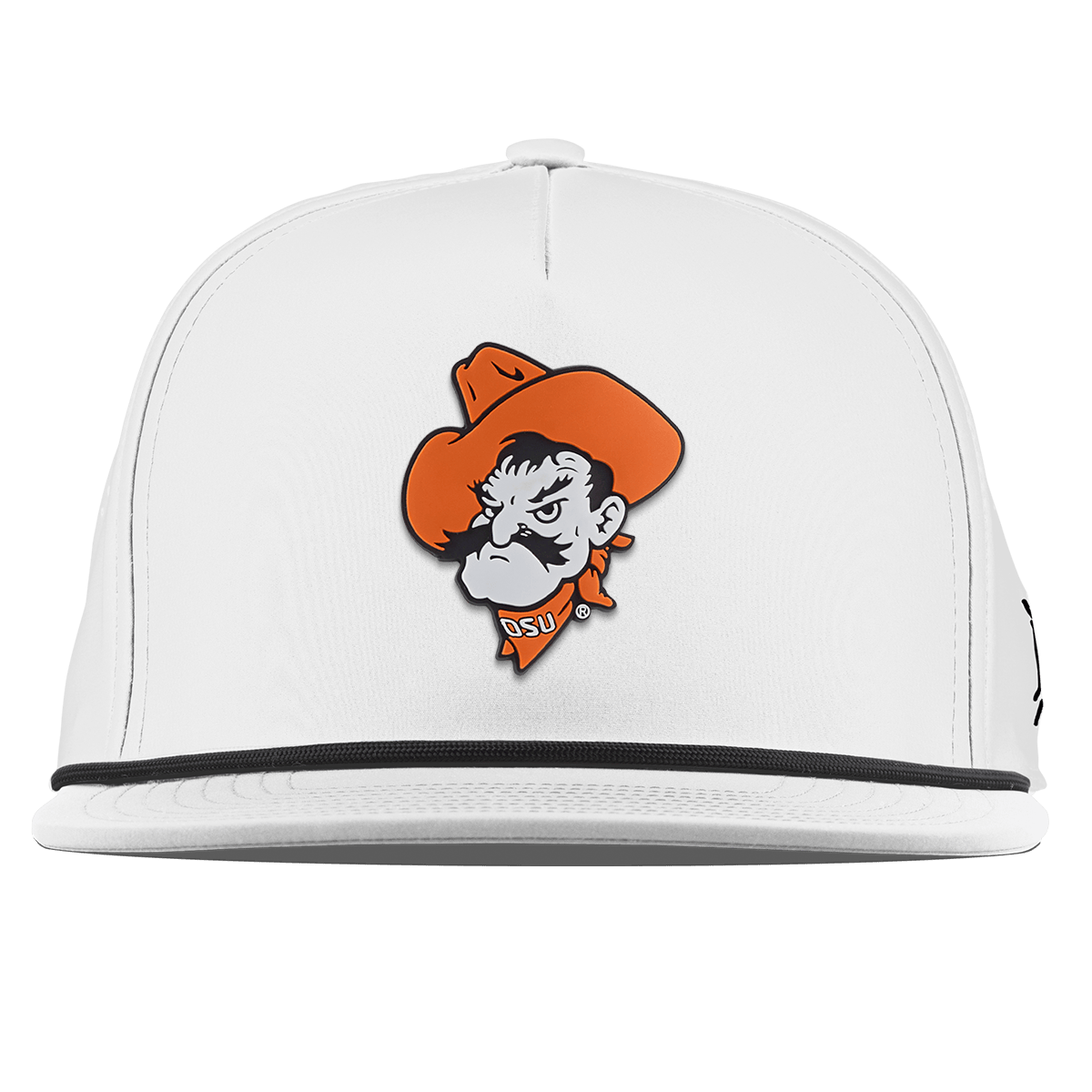 Oklahoma State University "OSU Pistol Pete" Flat 5 Panel Rope White