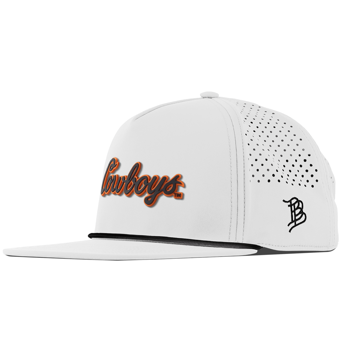 Oklahoma State University "Oklahoma State Cowboys" Flat 5 Panel Rope White