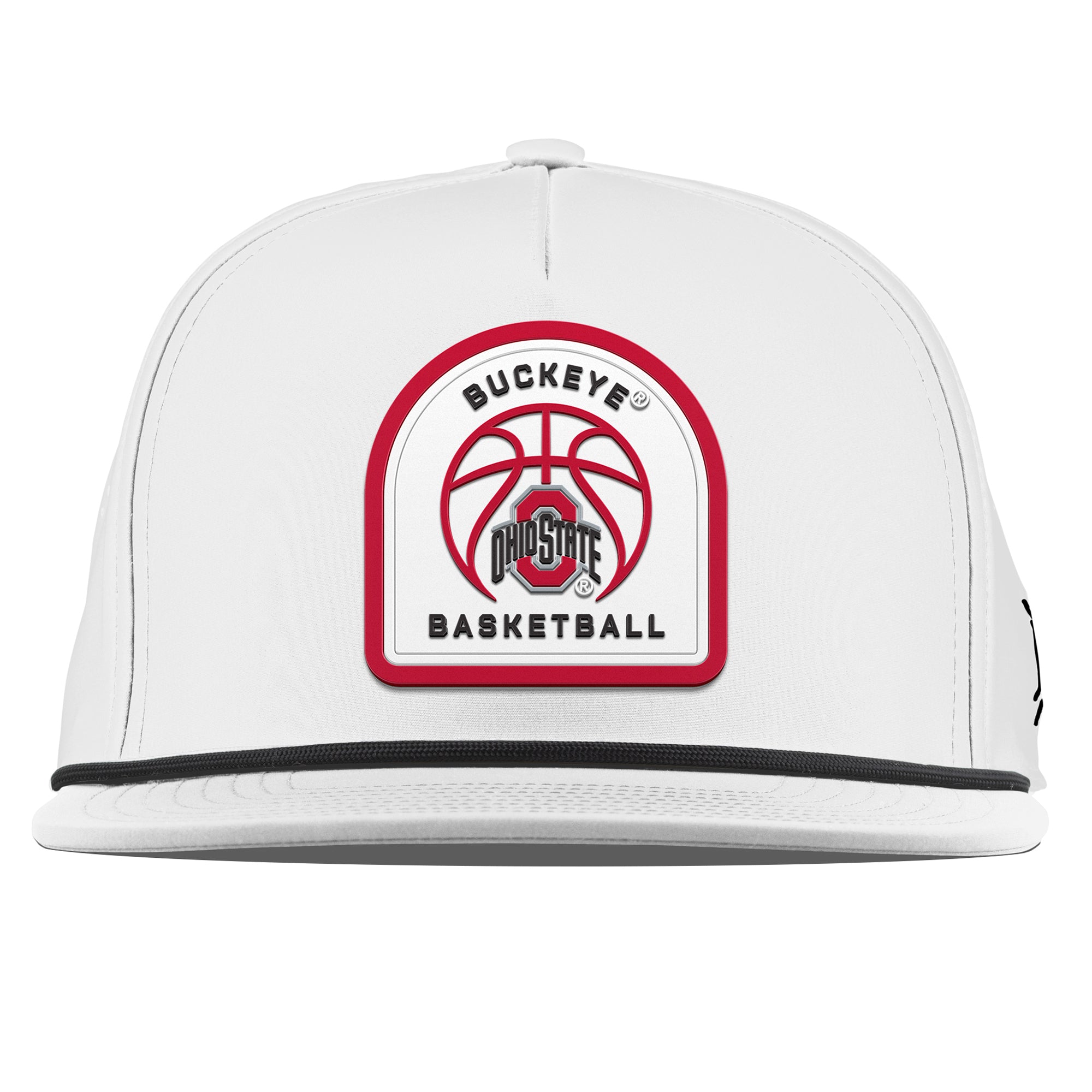 Ohio State University "Ohio State Basketball" Flat 5 Panel Rope White