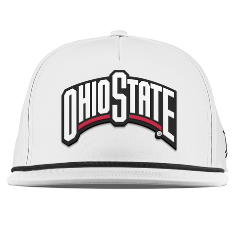 Ohio State University "Ohio State Block" Flat 5 Panel Rope White 