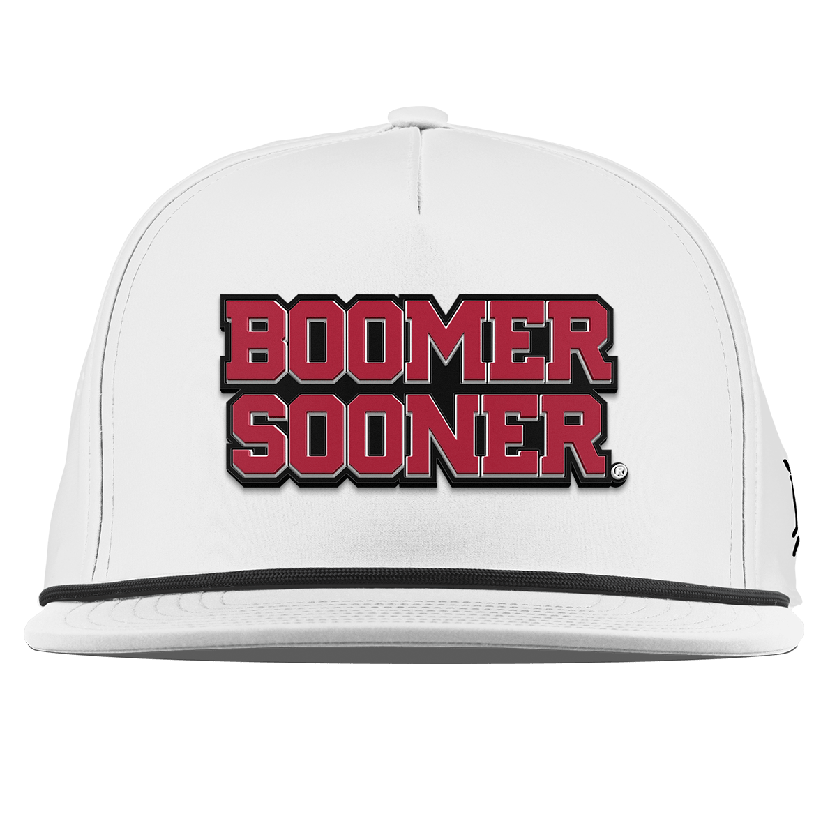 University of Oklahoma "Oklahoma Block" Flat 5 Panel Rope White