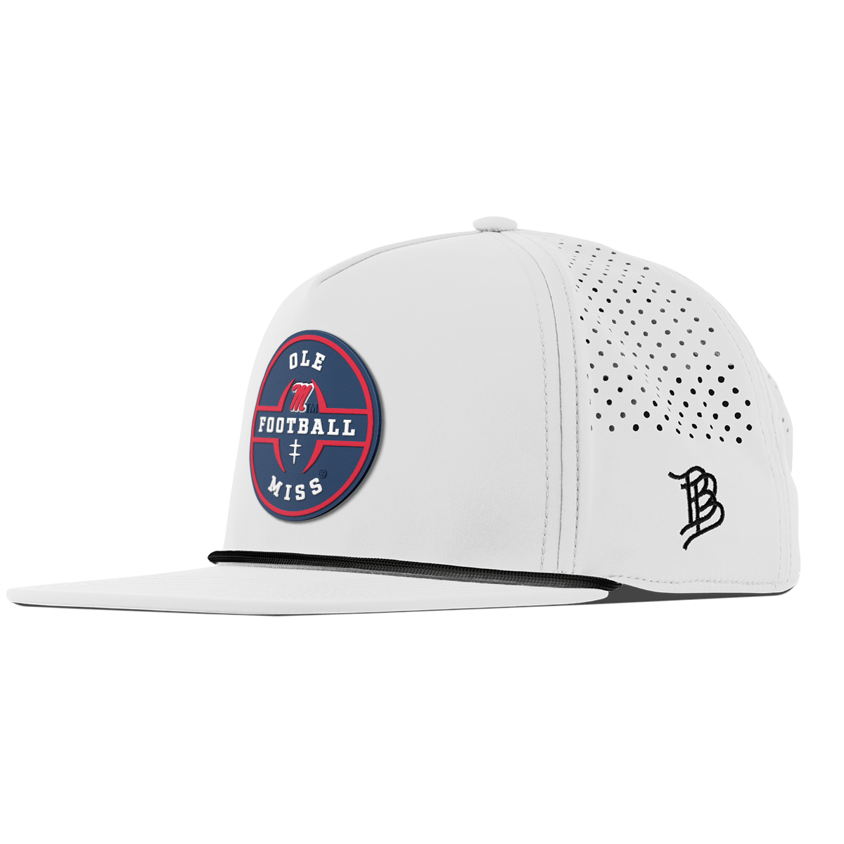 University of Mississippi "Ole Miss Football Legacy" Flat 5 Panel Rope White