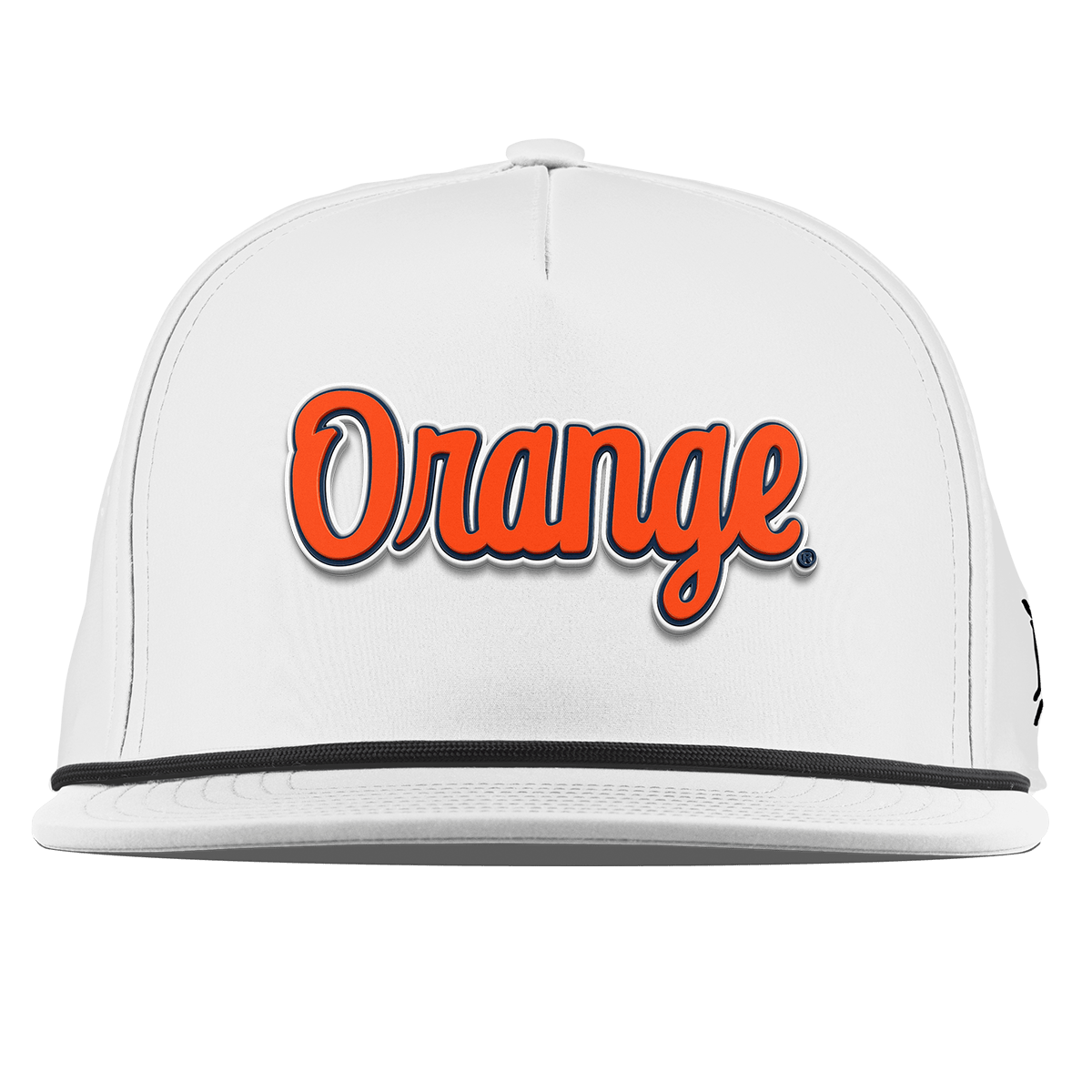 Syracuse University "Orange Throwback Script" Flat 5 Panel Rope White