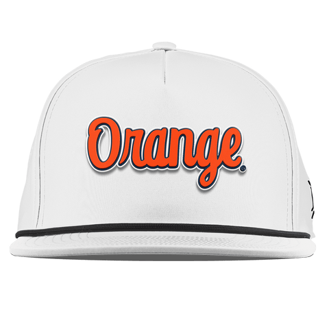 Syracuse University "Orange Throwback Script" Flat 5 Panel Rope White