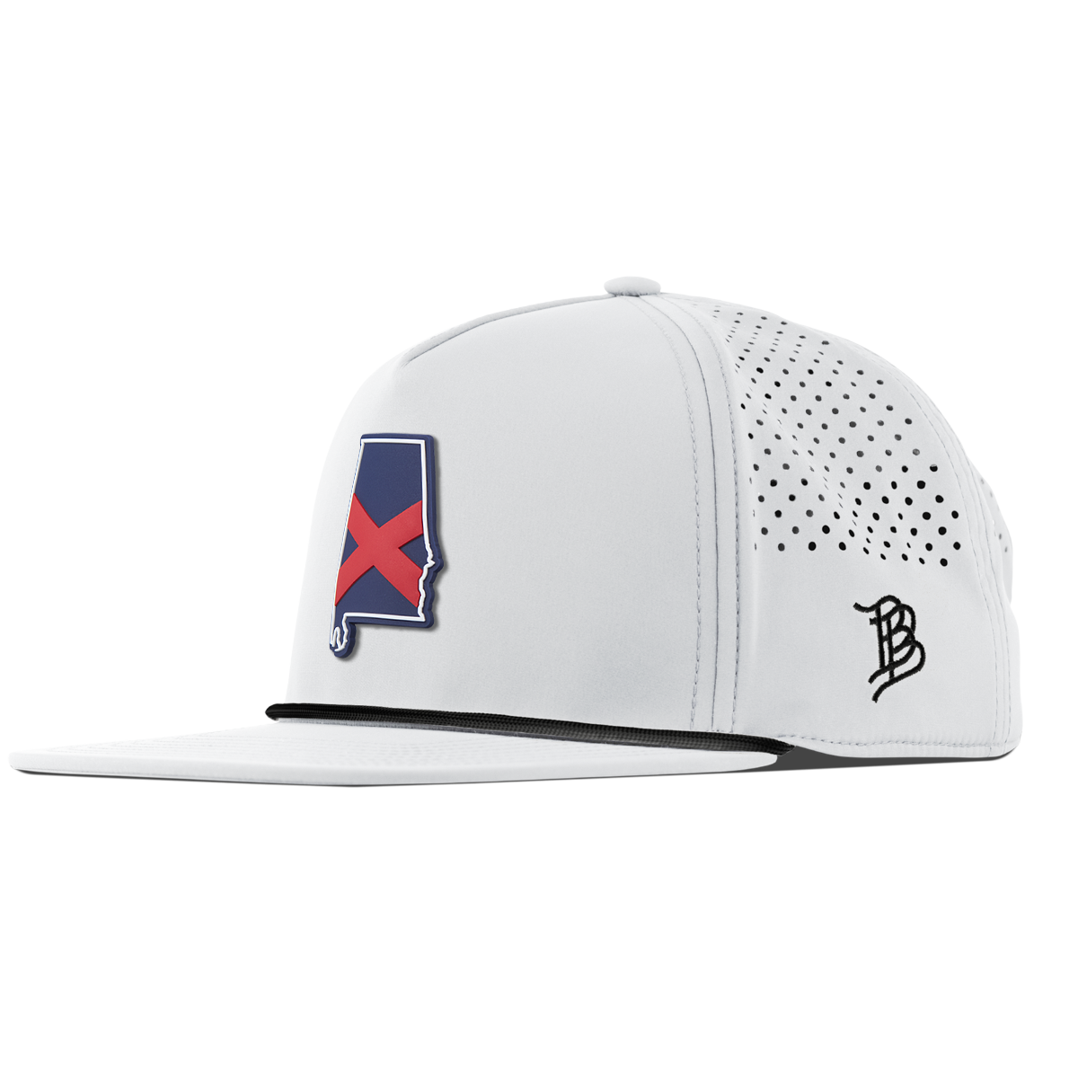 Alabama Patriot Series Flat 5 Panel Rope White 