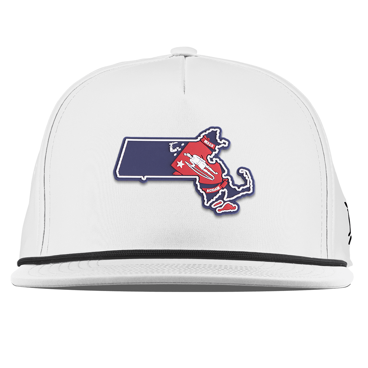 Massachusetts Patriot Series Flat 5 Panel Rope White