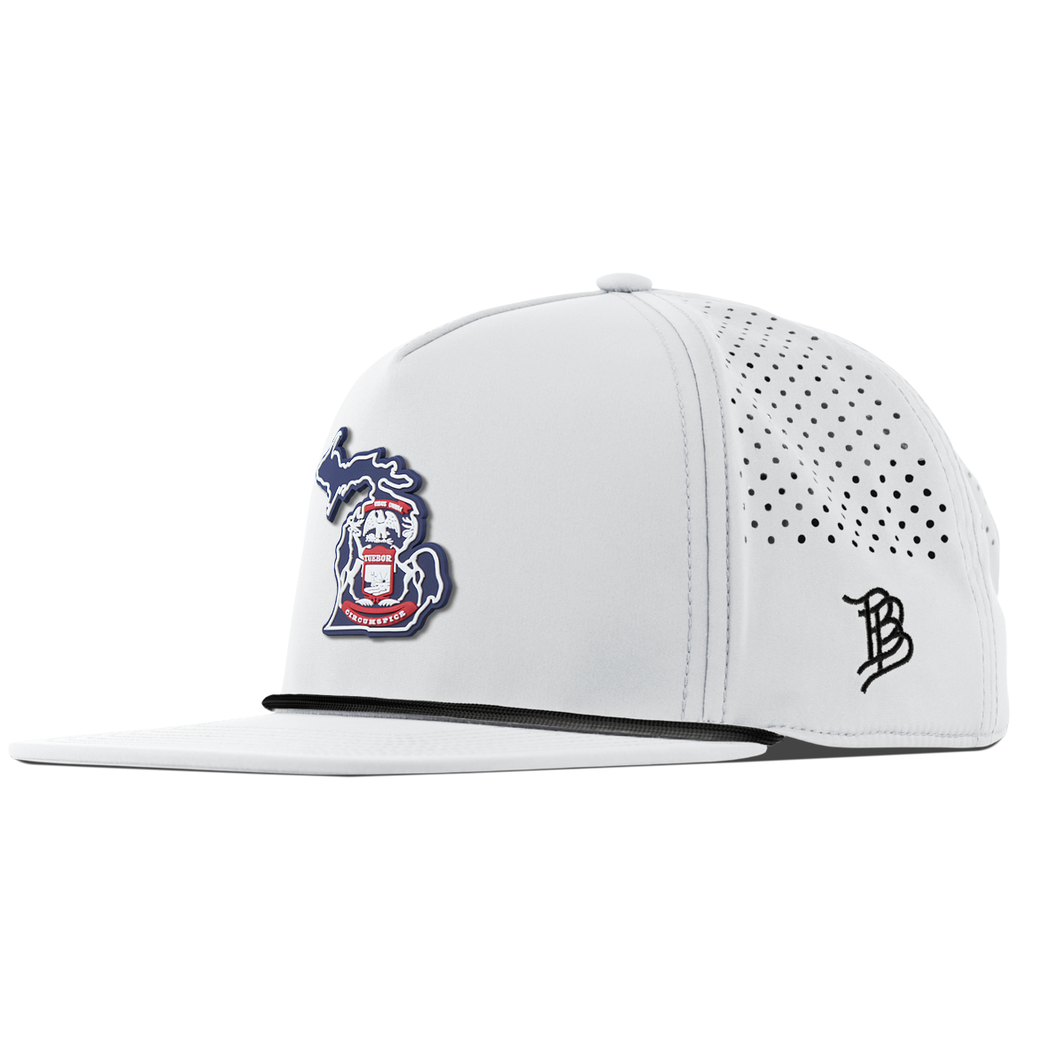 Michigan Patriot Series Flat 5 Panel Rope White 