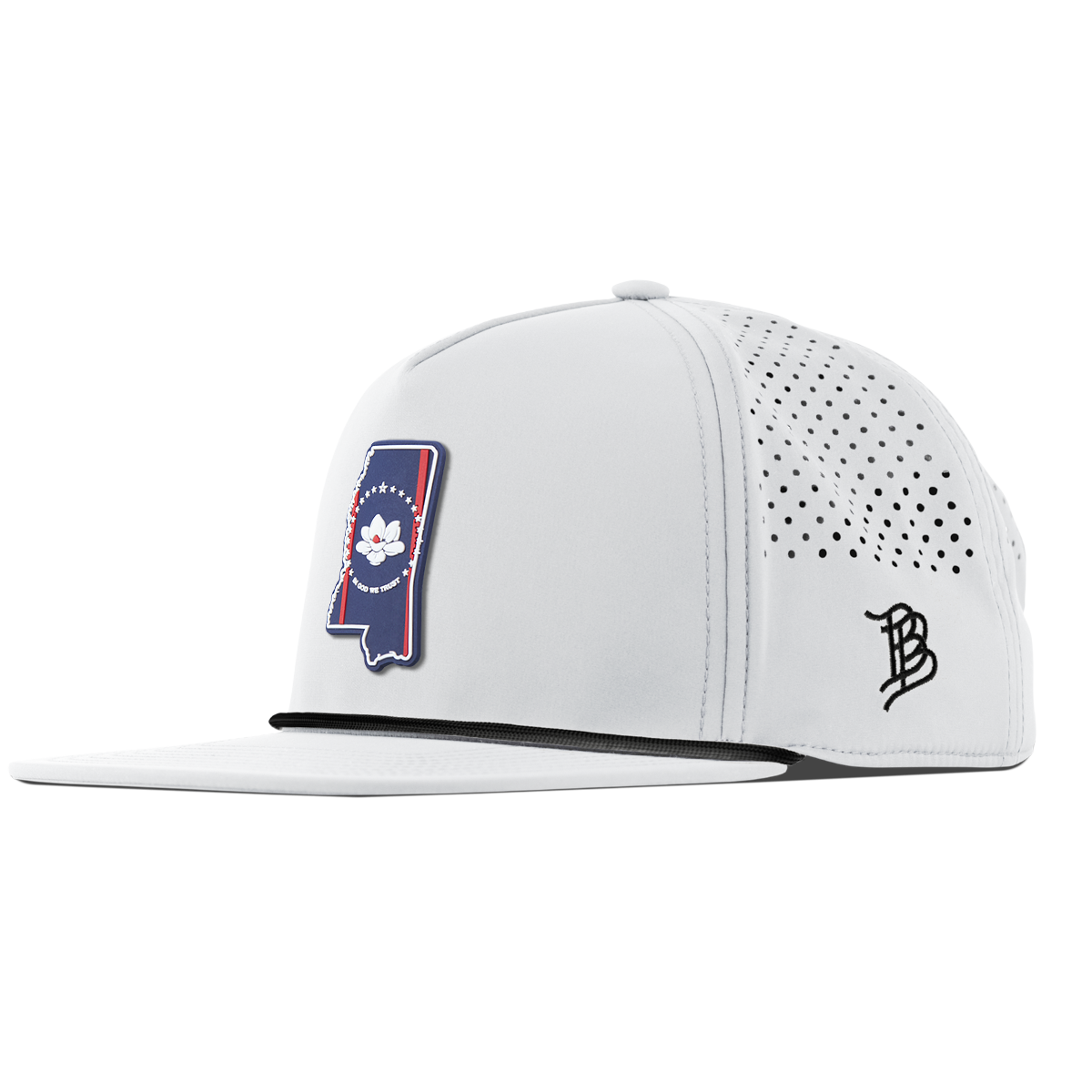 Mississippi Patriot Series Flat 5 Panel Rope White 
