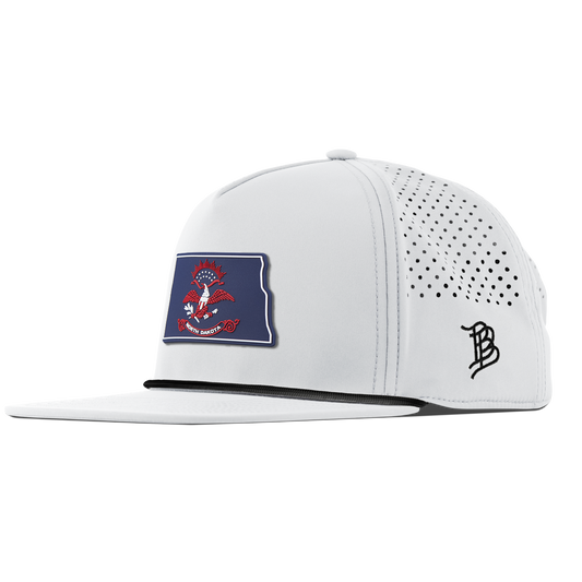 North Dakota Patriot Series Flat 5 Panel Rope White 