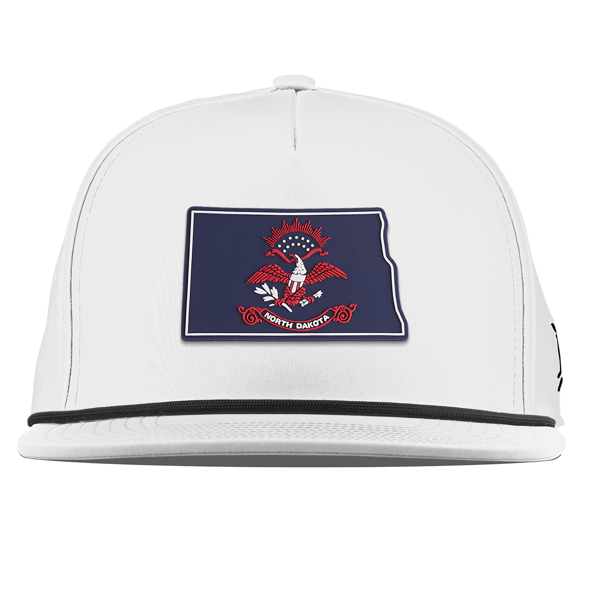 North Dakota Patriot Series Flat 5 Panel Rope White