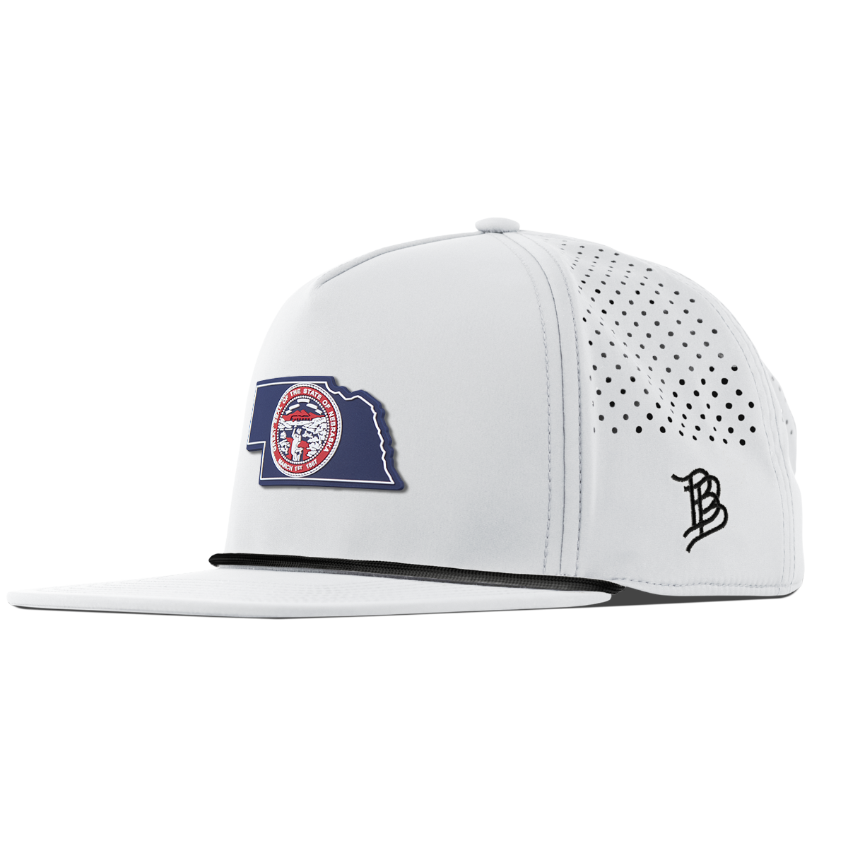 Nebraska Patriot Series Flat 5 Panel Rope White 