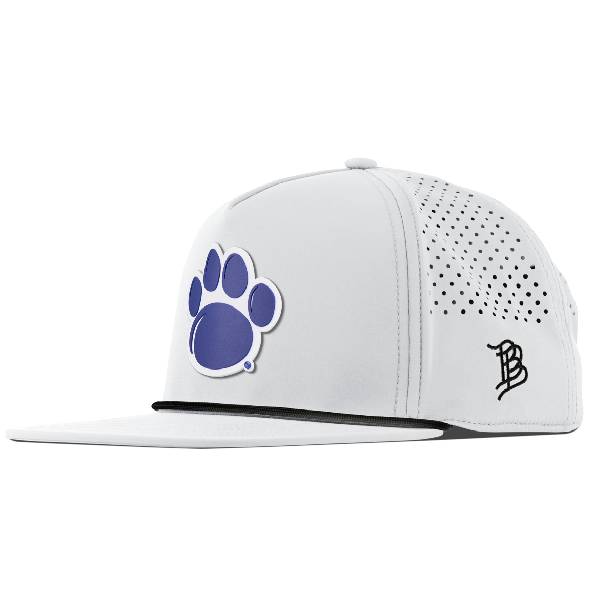 Pennsylvania State University "Penn State Paw" Flat 5 Panel Rope White